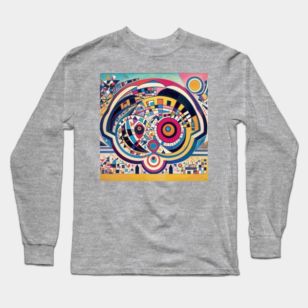 Cute Puppy Kandinsky Long Sleeve T-Shirt by ravel.live